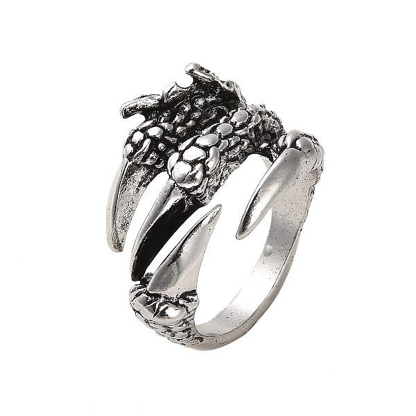 

PandaHall Tibetan Style Alloy Rings, Claw For Men, Antique Silver, US Size 8 3/4(18.7mm) Alloy Others
