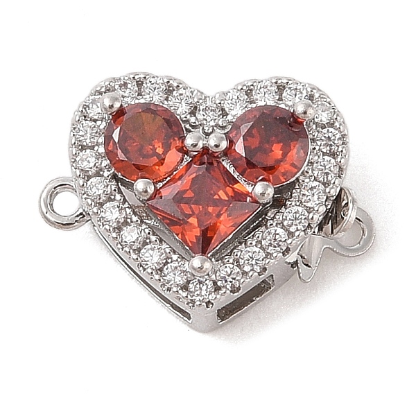 Brass Micro Pave Clear Cubic Zirconia Glass Box Clasps