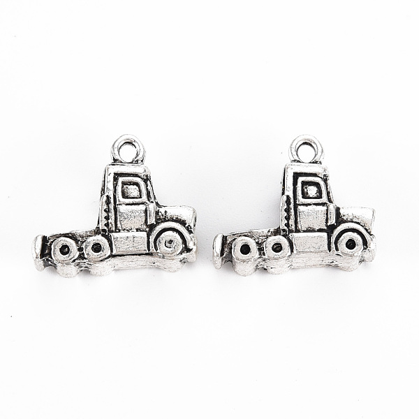 

PandaHall Tibetan Style Alloy Pendants, Semi Truck Charms, Cadmium Free & Lead Free, Car, Antique Silver, 16x19x7mm, Hole: 1.8mm Alloy...