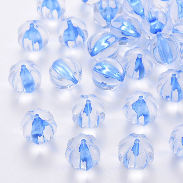 

PandaHall Transparent Acrylic Beads, Pumpkin, Royal Blue, 17.5x16mm, Hole: 1.8mm, about 183pcs/500g Acrylic Pumpkin