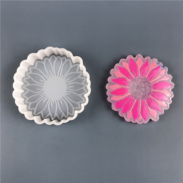

PandaHall DIY Silicone Molds, Resin Casting Molds, For UV Resin, Epoxy Resin Jewelry Making, Flower, White, 10.5x10.1x2.6cm, Inner Diameter...