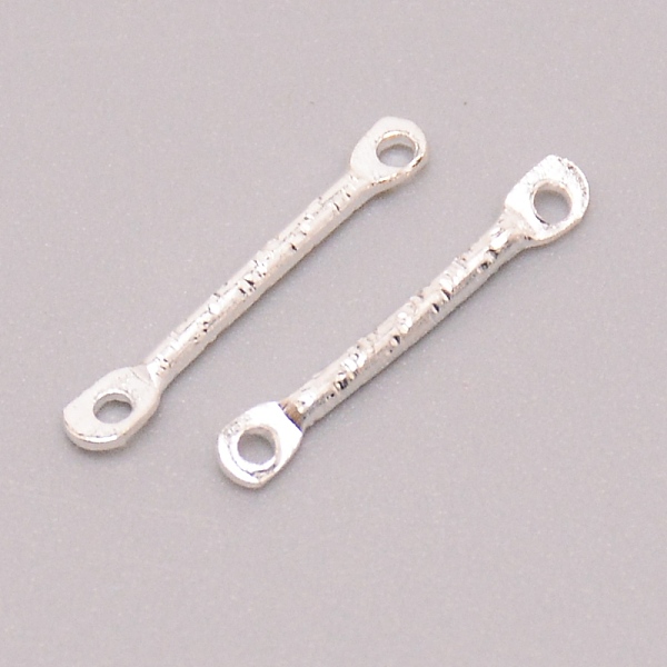 

PandaHall Iron Links Connectors, for DIY Earring, Rectangle, Silver, 15x2x1.2mm, Hole: 1mm, 50pcs/bag Iron Rectangle