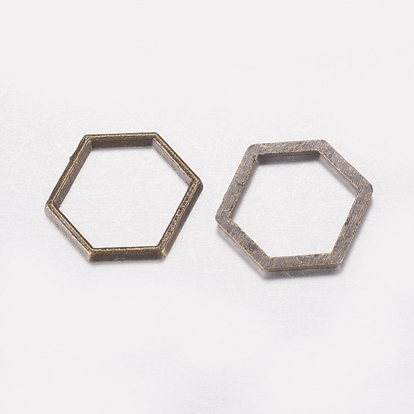 

PandaHall Alloy Linking Rings, Hexagon, Antique Bronze, 12x14x1mm Alloy Hexagon