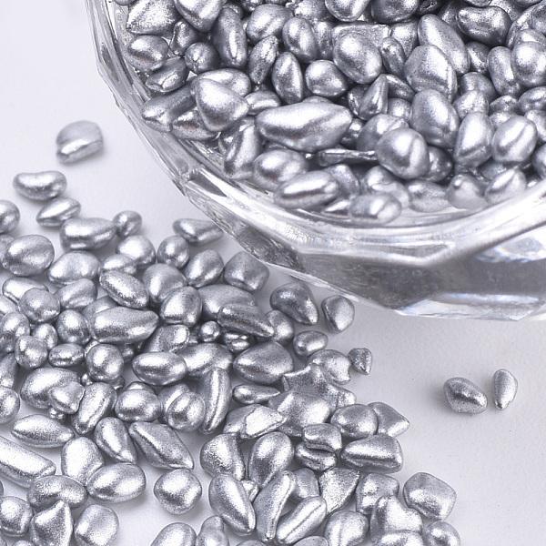 

PandaHall Glass Seed Beads, Baking Varnish, Opaque Colours, For Nail Art Decoration, No Hole/Undrilled, Chip, Silver, 1.5~3.5x1~2x1~2mm...