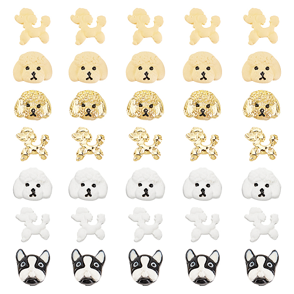 

PandaHall OLYCRAFT 35 Pcs Dog Themed Resin Filler Dog Alloy Cabochon Animal Resin Cabochons Flatback 3D Puppy Head Dogs Charms Mini Flat..., Multicolor
