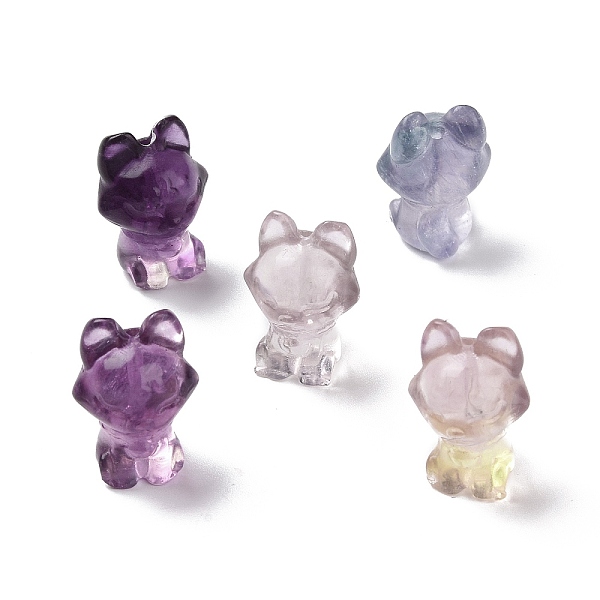 

PandaHall Natural Fluorite Beads, Fox, 18.5~19x12.5~13x11~11.5mm, Hole: 1.2mm Fluorite Fox