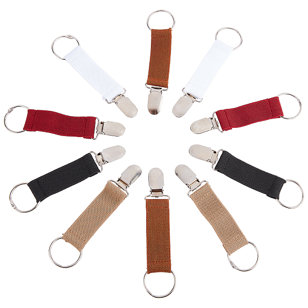 

PandaHall Gorgecraft 10Pcs 5 Colors Alloy Hat Clip for Travel, with Polyester Strap, Mixed Color, 135x25mm Alloy Multicolor