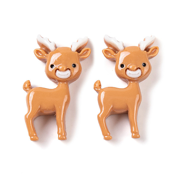 

PandaHall Christmas Decorations Theme Opaque Resin Decoden Cabochons, Deer, 29.5x17.5x7.5mm Resin Deer