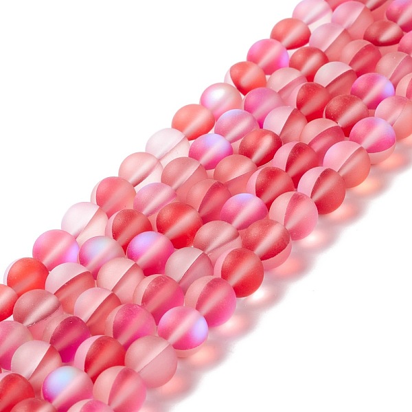

PandaHall Synthetic Moonstone Beads Strands, Frosted, Round, Red, 10mm, Hole: 1mm, about 38~40pcs/strand, 14.96''~15.16''(38~38.5cm)...