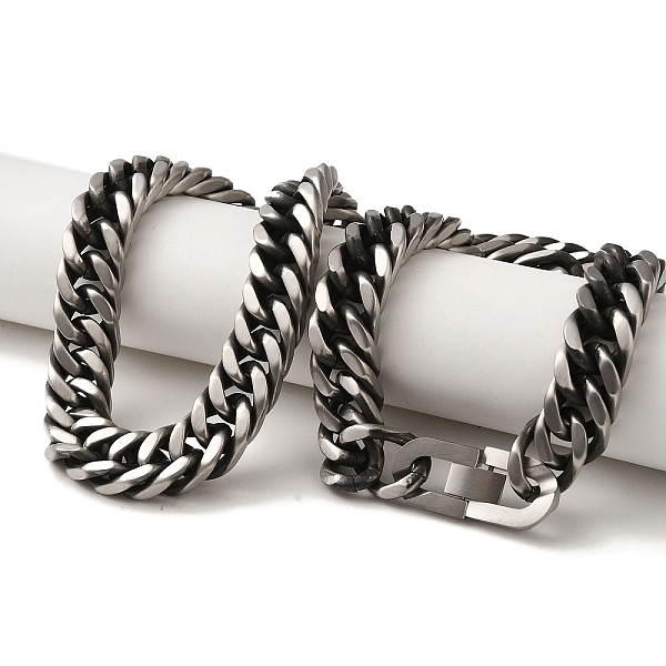 

PandaHall 304 Stainless Steel Curb Chain Necklaces, Stainless Steel Color, 24.02 inch(61cm) 304 Stainless Steel