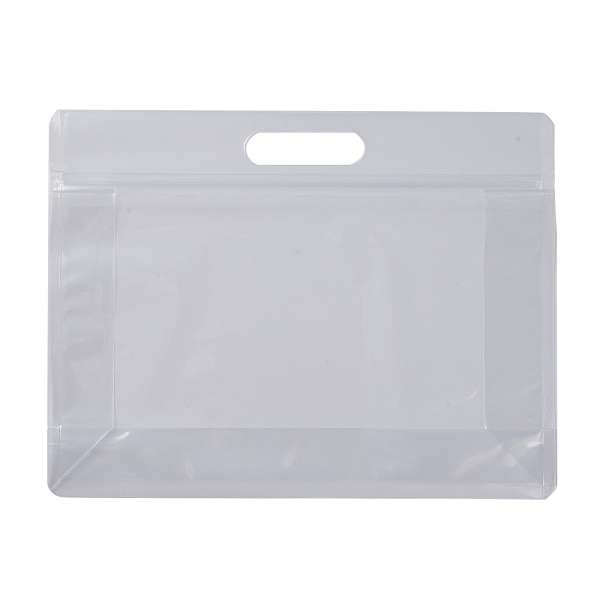 

PandaHall Transparent Plastic Zip Lock Bag, Plastic Stand up Pouch, Resealable Bags, with Handle, Clear, 23x30x0.08cm Plastic None Clear