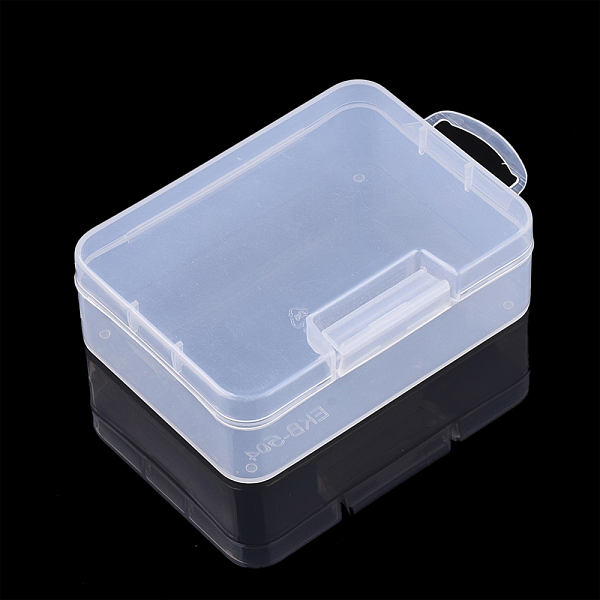 PandaHall Plastic Bead Storage Containers, Rectangle, Clear, 9.5x7x3cm Plastic Rectangle Clear