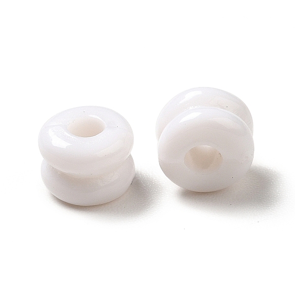 

PandaHall Opaque Acrylic Beads, Column, White, 6x4.5mm, Hole: 2mm, about 4300pcs/500g Acrylic Column White