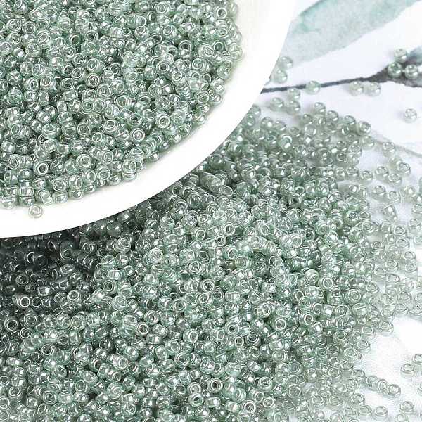 

PandaHall MIYUKI Round Rocailles Beads, Japanese Seed Beads, (RR3511) Transparent Olive Luster, 15/0, 1.5mm, Hole: 0.7mm, about..., Green