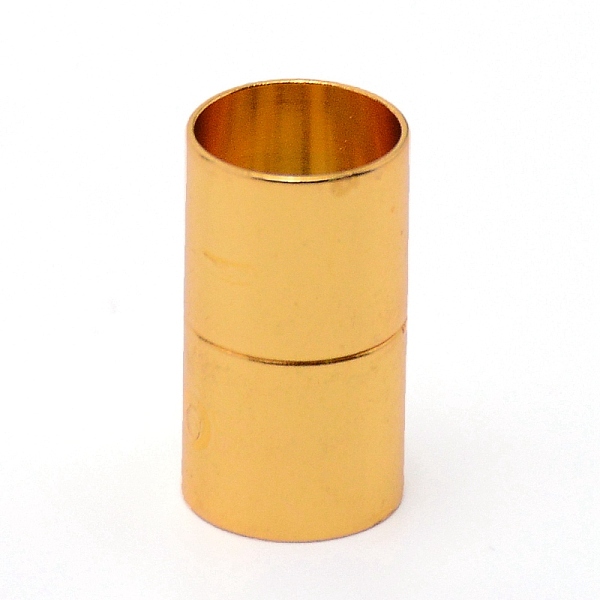 

PandaHall Brass Magnetic Clasps, Column, for Leather Bracelet Making, Golden, 20x11mm Brass Column