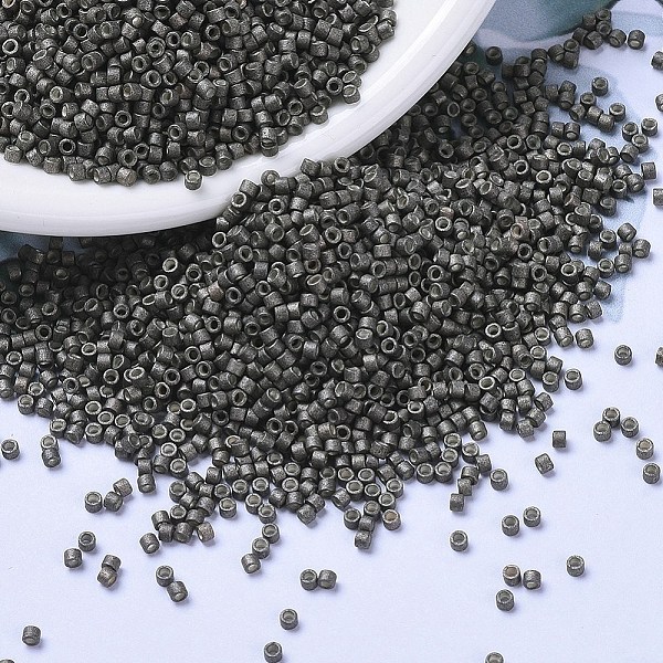 

PandaHall MIYUKI Delica Beads, Cylinder, Japanese Seed Beads, 11/0, (DB1175) Galvanized Matte Graphite, 1.3x1.6mm, Hole: 0.8mm, about..., Gray