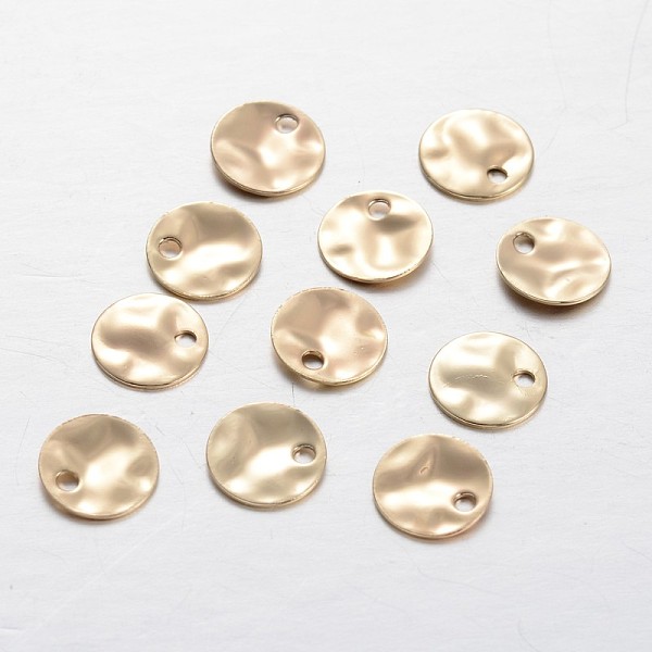 

PandaHall Brass Flat Round Filigree Charms, Golden, 8x0.7mm, Hole: 1mm Brass Flat Round