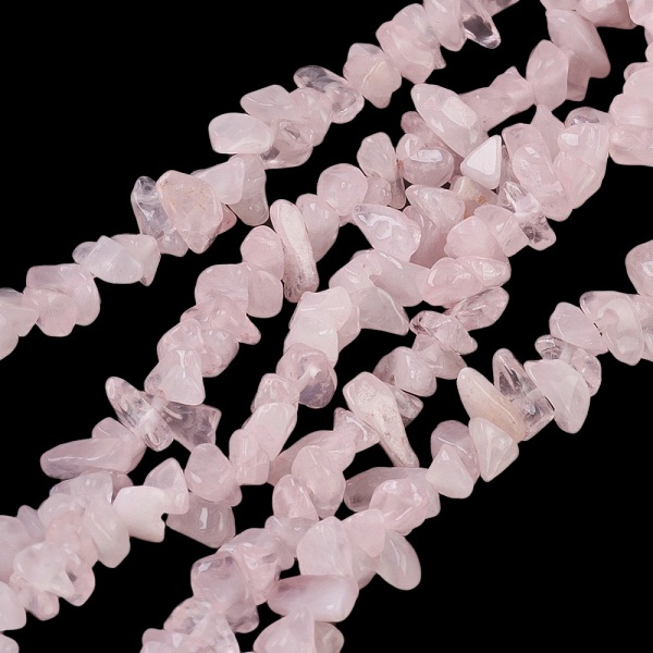 

PandaHall Gemstone Beads Strands, Natural Rose Quartz, Pink, Chips, about 3~5mm wide, 3~5mm long, hole: 1mm, 34 inch long Rose Quartz Chip...