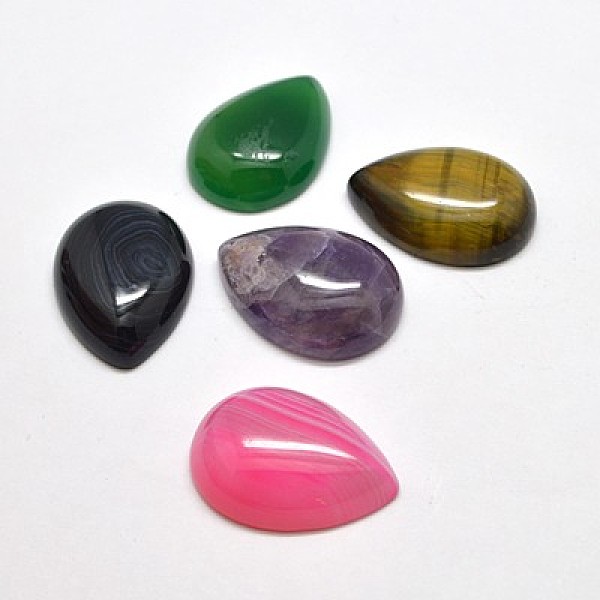 

PandaHall Gemstone Cabochons, teardrop, Mixed Stone, Mixed Color, 16x12x4mm Mixed Stone Teardrop Multicolor