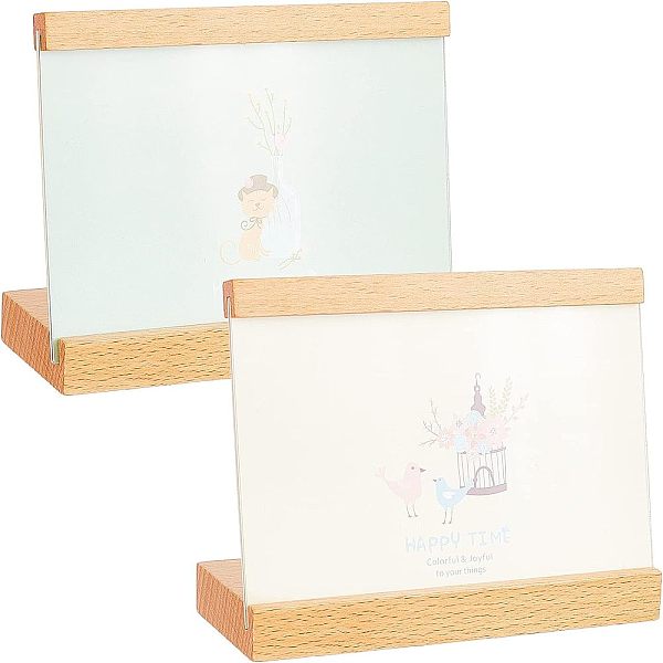 

PandaHall 5 Inch Horizontal Desk Photo Frame DIY Kit, including Acrylic Cover, Beechwood Base & Top, Wood Sheet Backboard, Random Pattern..., Multicolor