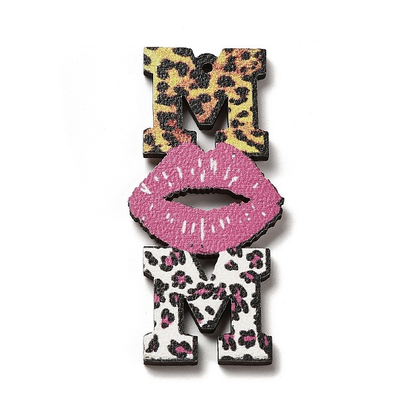 

PandaHall Mother's Day Theme Wooden Pendants, Lip, 49.5x23x2mm, Hole: 1.5mm Wood Lip
