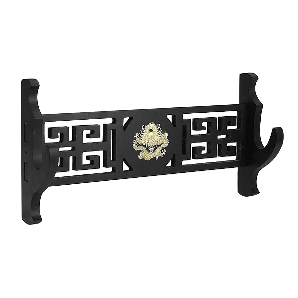 

PandaHall MDF Dispaly Frame, Sword Display Frame, with Dragon Pattern, Black, 37x19.5x9.5cm Iron Black