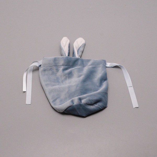 

PandaHall Velvet Jewelry Drawstring Gift Bags, Rabbit Ear Bags, Wedding Favor Candy Bags, Slate Gray, 20.5x15.5x0.6cm Cloth None