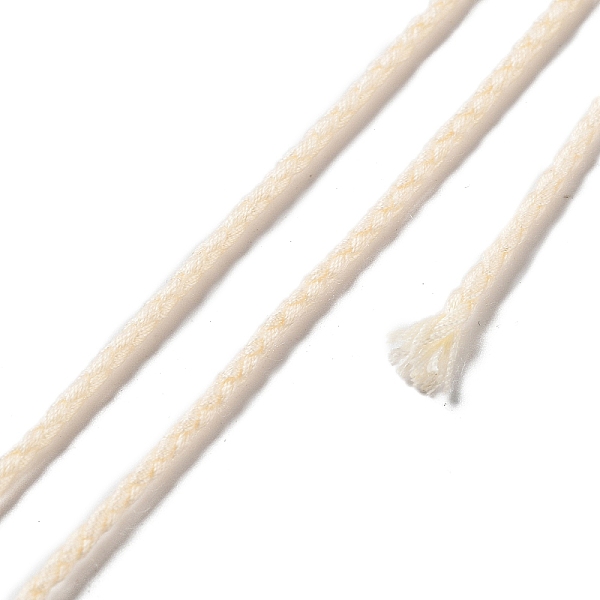 

PandaHall 20M Polyester Braided Cord for Jewelry Making, Round, Cornsilk, 2mm, about 21.87 Yards(20m)/Roll Polyester Gold