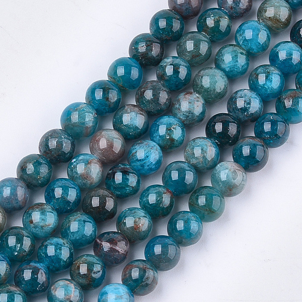 

PandaHall Natural Apatite Beads Strands, Grade AB, Round, 8mm, Hole: 1mm, about 45~48pcs/strand, 15.3 inch Apatite Round