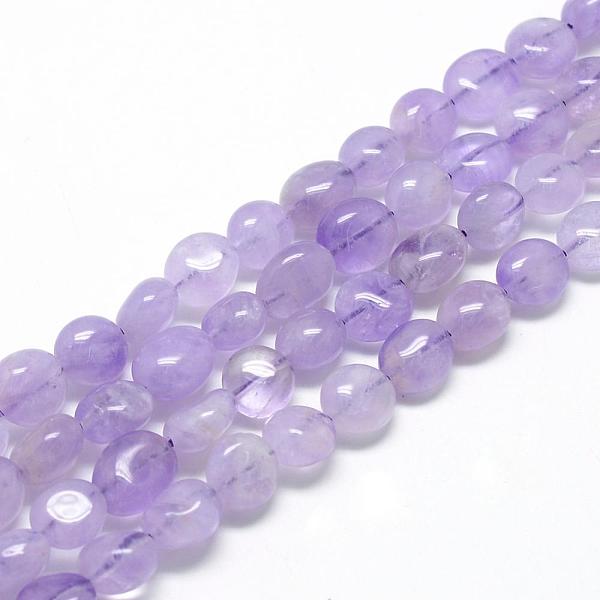 

PandaHall Natural Amethyst Beads Strands, Oval, 6~10x4~7x4~7mm, Hole: 1mm, about 43~62pcs/strand, 15.7 inch Amethyst Oval