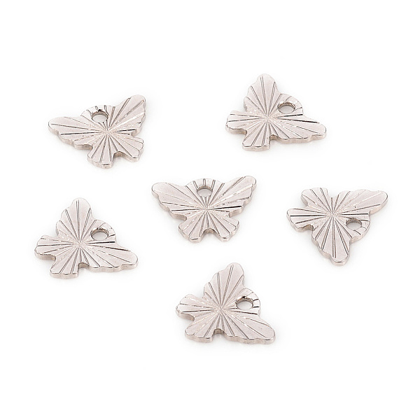 

PandaHall 304 Stainless Steel Charms, Laser Cut, Butterfly, Stainless Steel Color, 8x10.5x0.8mm, Hole: 1.4mm 304 Stainless Steel Butterfly