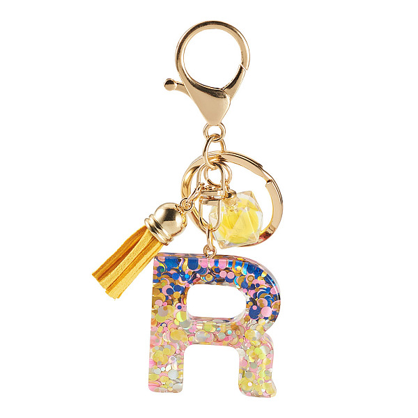 Alloy Resin Polygon Keychains