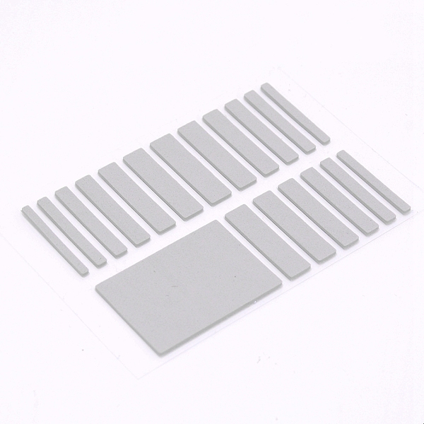 PandaHall EVA Invisible Ring Size Adjuster Sticker, Gray, 12x7.8x0.7cm, 19pcs/sheet Plastic Gray