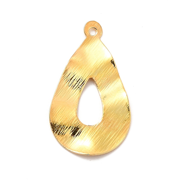 

PandaHall Rack Plating Brass Pendants, Long-Lasting Plated, Teardrop Charm, Golden, 26x14.5x1mm, Hole: 1.2mm Brass Teardrop