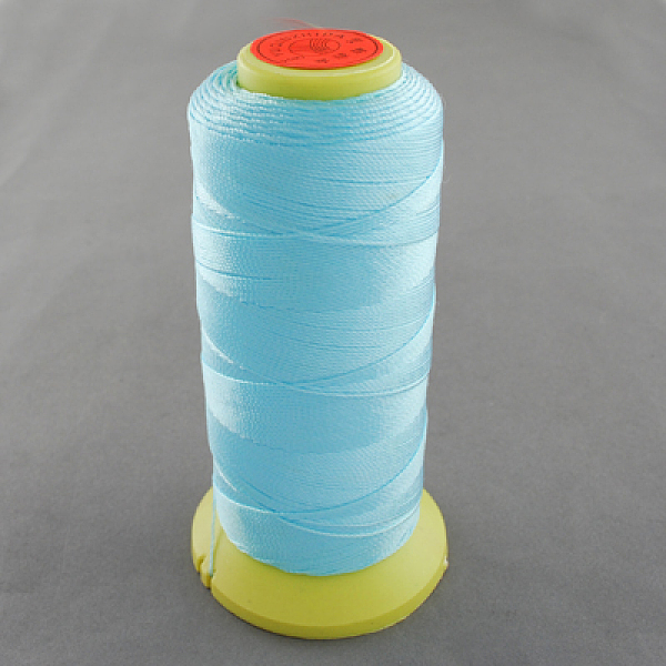

PandaHall Nylon Sewing Thread, Sky Blue, 0.6mm, about 500m/roll Nylon Blue