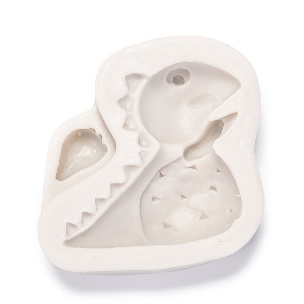 

PandaHall Dinosaur Food Grade Silicone Molds, Resin Casting Molds, For UV Resin, Epoxy Resin Jewelry Making, Antique White, 60x60x19mm...
