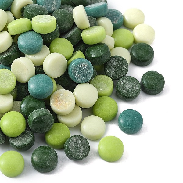 

PandaHall Glass Cabochons, Mosaic Tiles, for Home Decoration or DIY Crafts, Flat Round, Green, 12x5mm, about 625pcs/1000g Glass Flat Round...