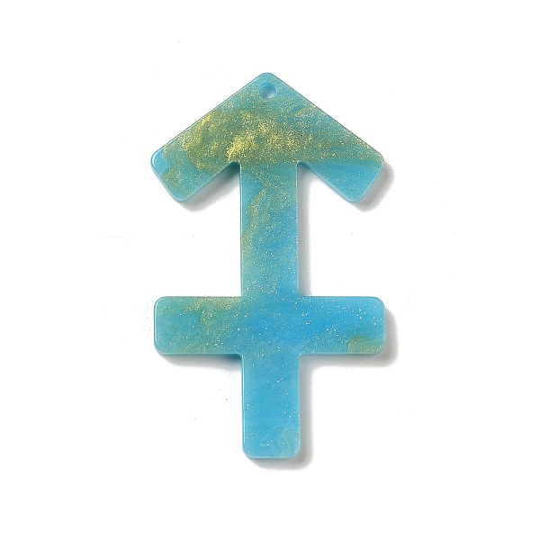 

PandaHall Acrylic Keychain Pendants, 12 Constellations, Sagittarius, 55x33x2.5mm, Hole: 2mm Acrylic Sagittarius