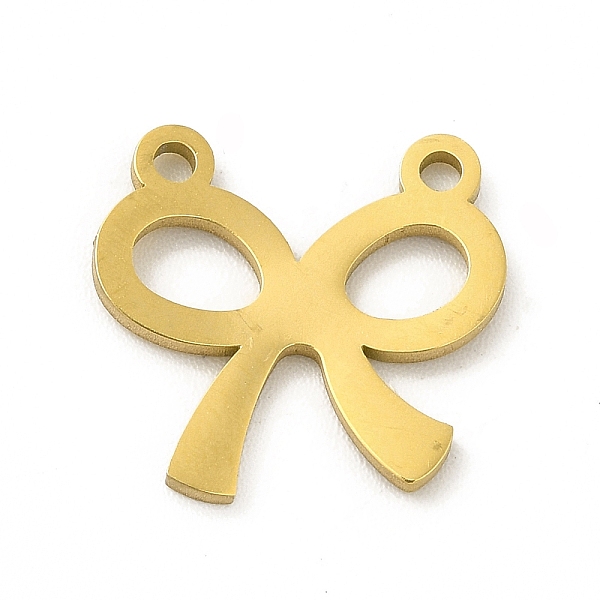 

PandaHall Vacuum Plating 304 Stainless Steel Connector Charms, Bowknot Links, Golden, 14.5x15x1.5mm, Hole: 1.5mm 304 Stainless Steel Bowknot