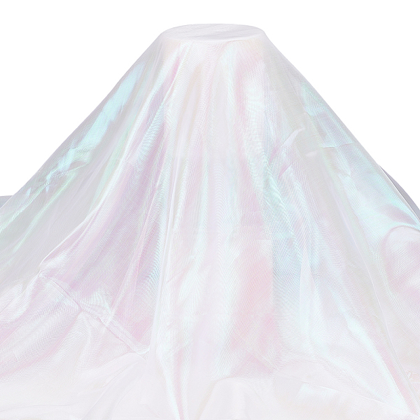 

PandaHall BENECREAT 3.3 Yard Magic White Rainbow Laser Gradient Organza Lace Fabric， Iridescent Holographic Gauze Fabric for Bridal Veils...
