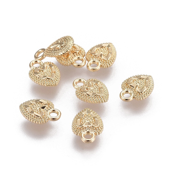 

PandaHall Alloy Charms, Long-Lasting Plated, Heart, Light Gold, 10x7x3mm, Hole: 1.6mm Alloy Heart