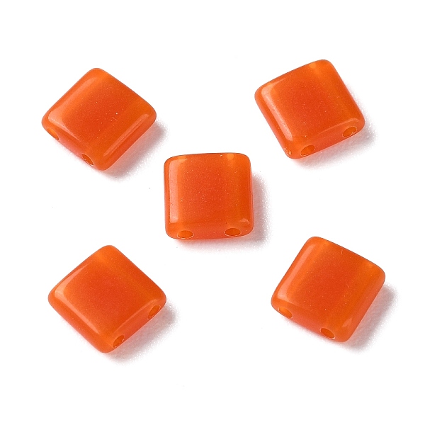 

PandaHall Opaque Acrylic Slide Charms, Square, Dark Orange, 5.2x5.2x2mm, Hole: 0.8mm Acrylic Square