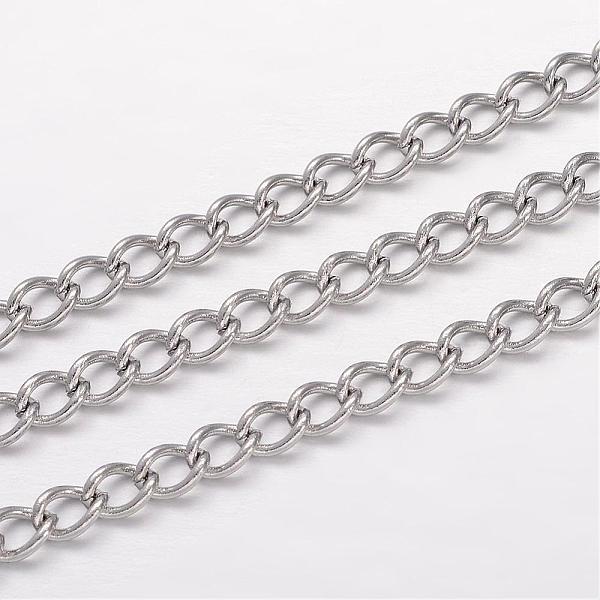 

PandaHall 304 Stainless Steel Curb Chains, Twisted Chains, Unwelded, for Jewelry Making, Stainless Steel Color, 4x3x0.6mm 304 Stainless...
