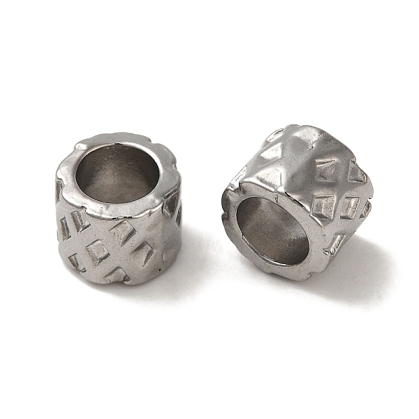 

PandaHall 304 Stainless Steel European Beads, Large Hole Beads, Cloumn, Stainless Steel Color, 9x7mm, Hole: 5.5mm 304 Stainless Steel Column