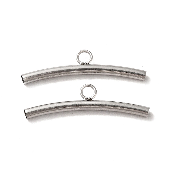 

PandaHall 304 Stainless Steel Tube Bails, Curved Tube, Stainless Steel Color, 8x30x2.5mm, Hole: 3mm, Inner Diameter: 2mm 304 Stainless Steel...