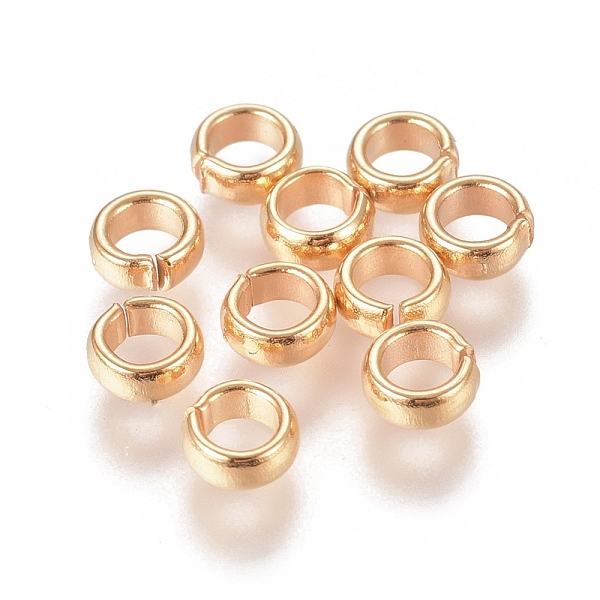 

PandaHall 201 Stainless Steel Quick Link Connectors, Linking Rings, Closed but Unsoldered, Golden, 4.9x2mm, Inner Diameter: 2.9mm 201...