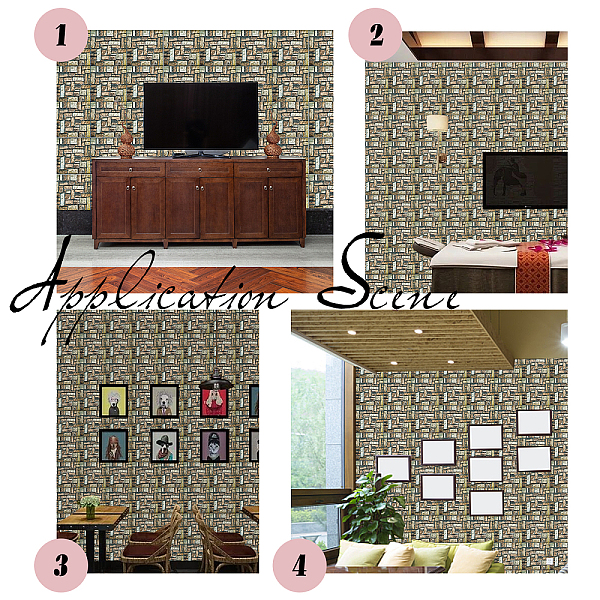 

PandaHall PVC 3D Anticollision Wall Stickers Brick Pattern Stickers, for Living Room TV Wall Store Backdrops Thick Wallpaper Decoration...