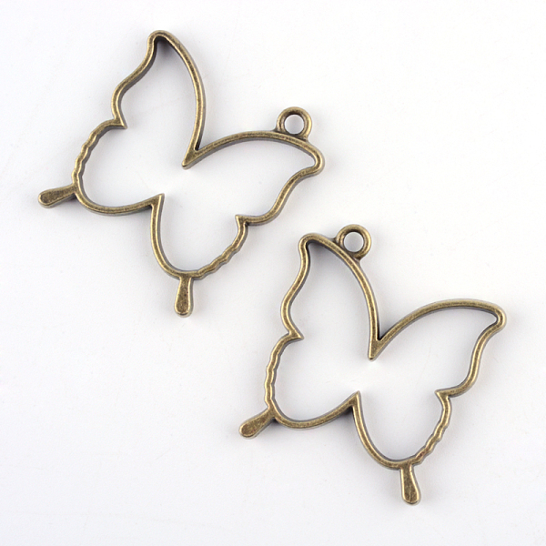 

PandaHall Rack Plating Alloy Butterfly Open Back Bezel Pendants, For DIY UV Resin, Epoxy Resin, Pressed Flower Jewelry, Cadmium Free &...