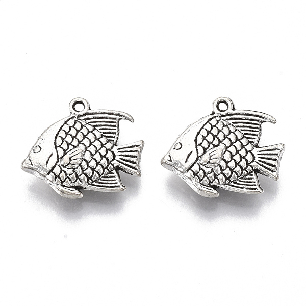 

PandaHall Tibetan Style Alloy Pendants, Cadmium Free & Lead Free, Tropical Fish, Antique Silver, 16x18x4mm, Hole: 1.2mm, about 380pcs/1000g...