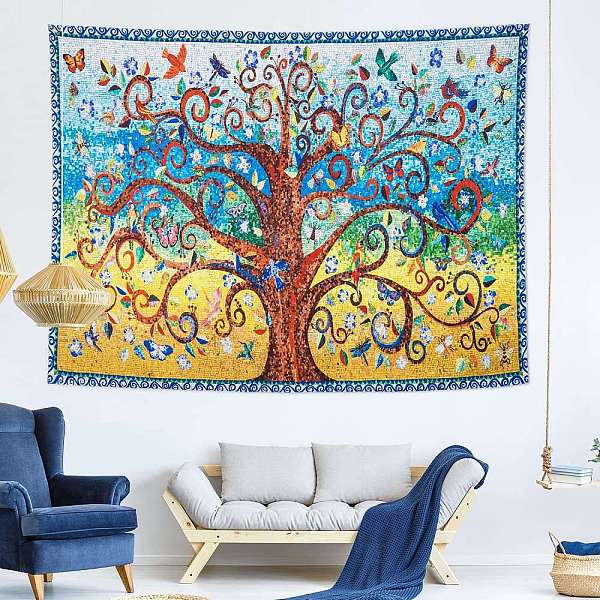 

PandaHall Mushroom Polyester Wall Tapestry, Rectangle Trippy Tapestry for Wall Bedroom Living Room, Bird Pattern, 1300x1500mm Polyester Bird